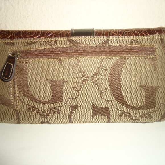G Women's Tan Canvas Wallet Button Size--7.5x4 in - Picture 5 of 11